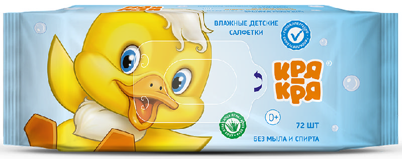 

КРЯ-КРЯ салфетки влажные детские Алоэ Вера 72 шт.