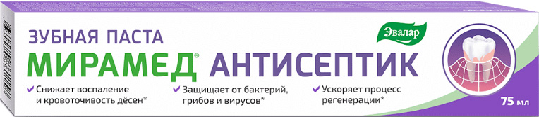 Мирамед Антисептик зубная паста 75мл