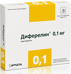 Диферелин 0,1мг 7 шт. лиофилизат для приготовления раствора для подкожного введения