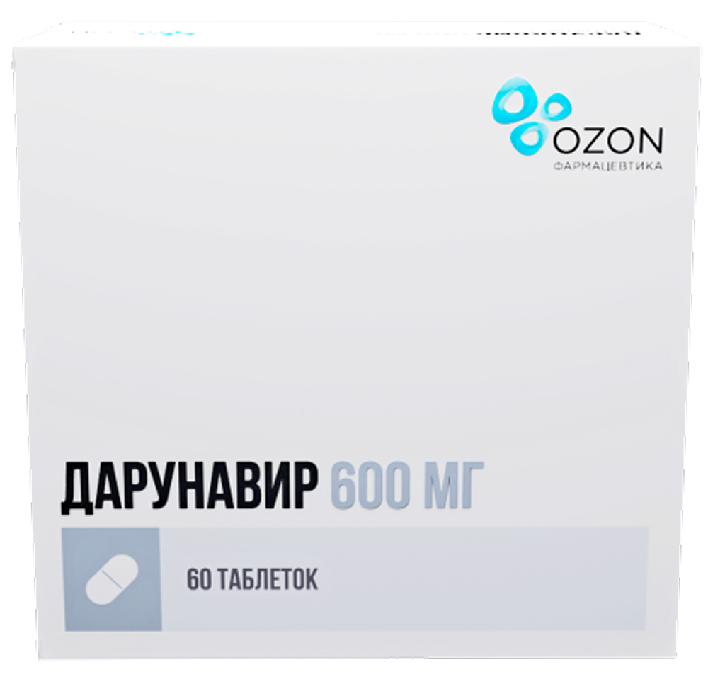 Дарунавир 600мг 60 шт. таблетки покрытые пленочной оболочкой, фото №1