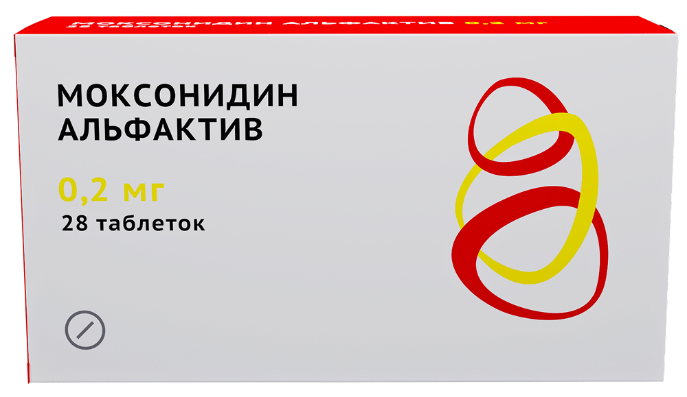 Моксонидин альфактив 0,2мг 28 шт. таблетки покрытые пленочной оболочкой