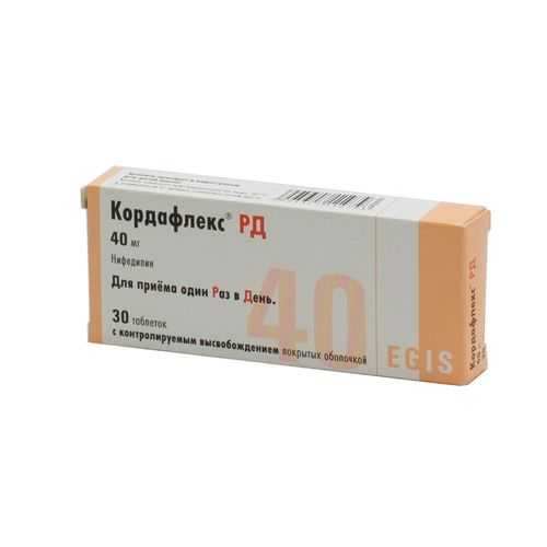 

КОРДАФЛЕКС РД таблетки 40 мг 30 шт.