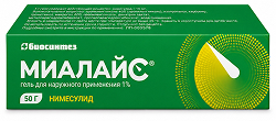 Миалайс 1% 50г гель для наружного применения