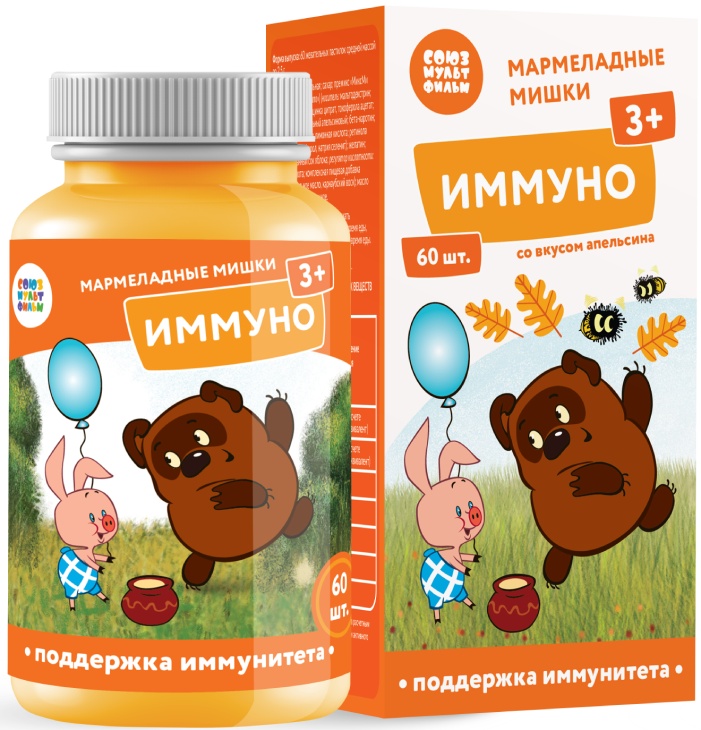

МАРМЕЛАДНЫЕ МИШКИ ИММУНО пастилки жевательные 60 шт.