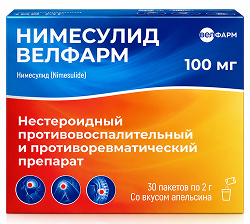Нимесулид Велфарм 100мг 10 шт. гранулы для приготовления суспензии для приема внутрь