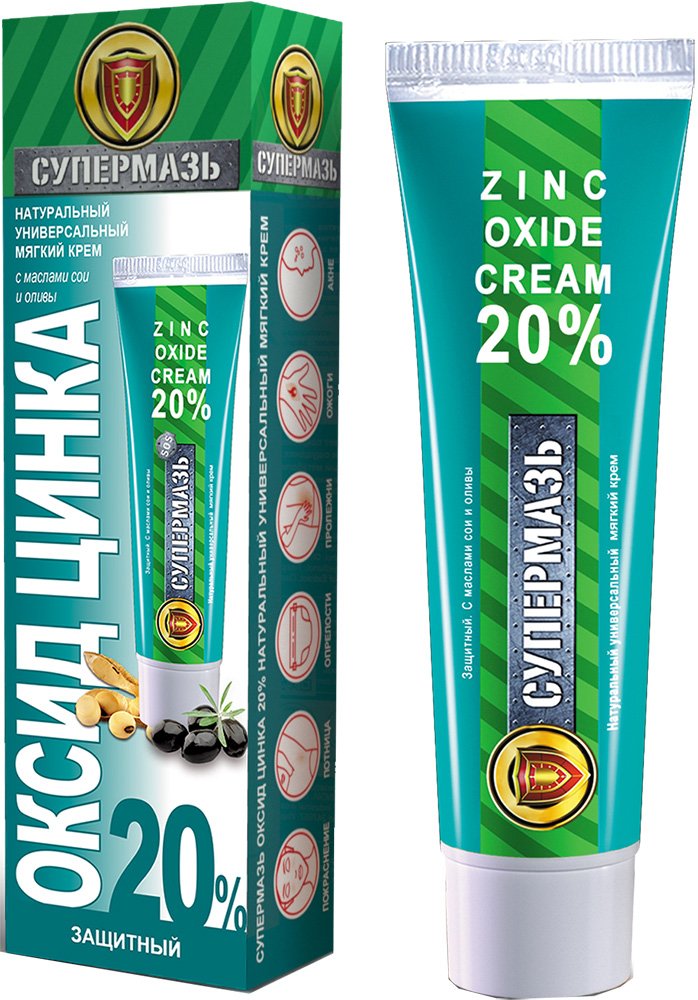 Супермазь оксид цинка 20% крем унивеерсальный/защитный 50мл купить