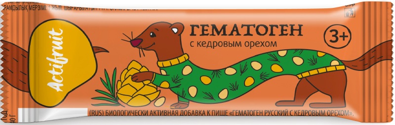 Актифрут Гематоген с кедровым орехом 40г