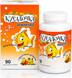 Кусалочка Иммуно капсулы жевательные для детей 90 шт. РеалКапс