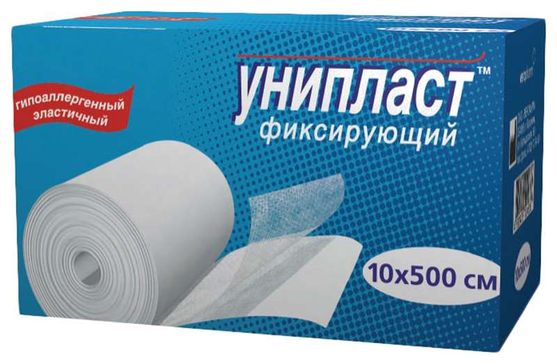 

УНИПЛАСТ пластырь фиксирующий 10х500см нетканный