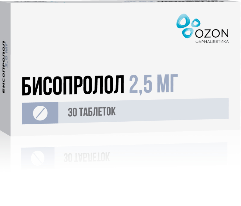 

БИСОПРОЛОЛ таблетки 2.5 мг 30 шт.