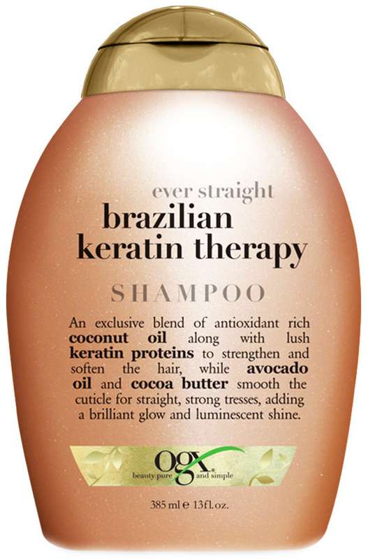 ОРГАНИКС шампунь для укрепления волос разглаживающий Бразильский Кератин 385мл