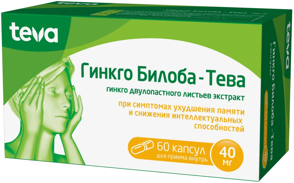Гинкго билоба-тева 40мг 60 шт. капсулы