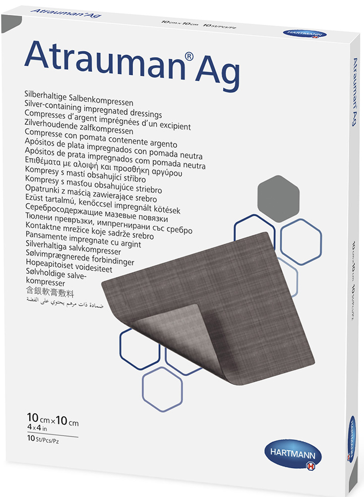 Хартманн Атрауман С Серебром повязка 10х10см 1 шт. Paul Hartmann