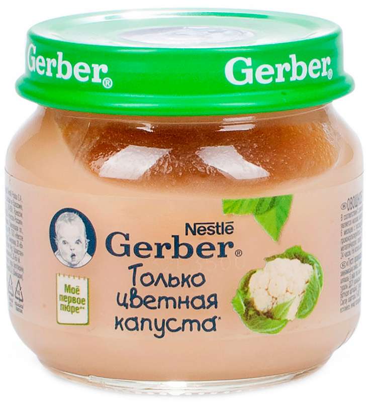 Gerber овощное пюре только цветная капуста