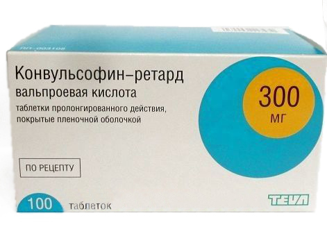 КОНВУЛЬСОФИН РЕТАРД таблетки 300 мг 100 шт.