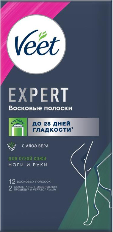 Вит полоски восковые для депиляции для сухой кожи 12 шт.