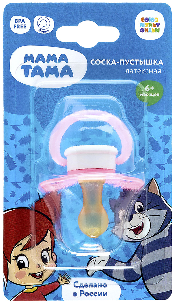 Мама тама соска-пустышка классическая латексная 6+ вера