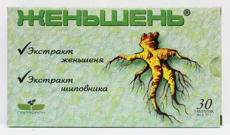

ЖЕНЬШЕНЬ 30 шт. таблетки Парафарм Витамер