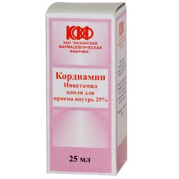 

КОРДИАМИН 25% 25мл капли для приема внутрь