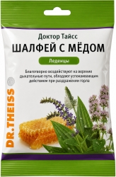 Доктор тайсс леденцы шалфей/мед 75г