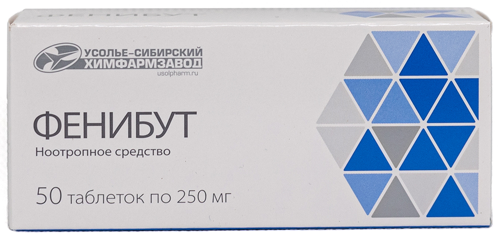 Фенибут 250мг 50 шт. таблетки Усолье-Сибирский Хфк