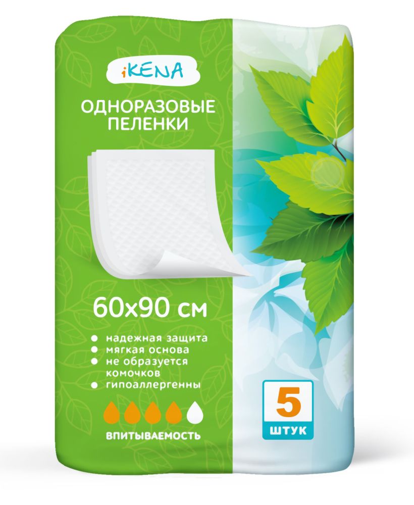 Икена пеленки 60х90см 5 шт.
