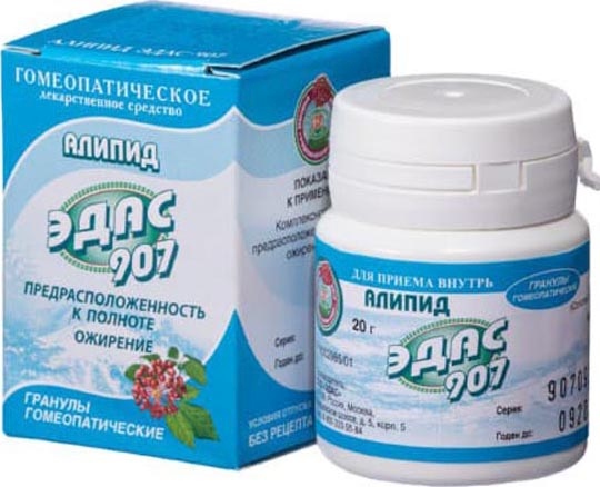 Алипид эдас-907 20г гранулы гомеопатические