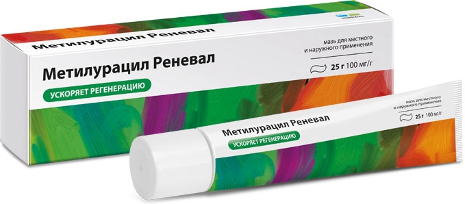 Метилурацил Реневал 10% 25г мазь для местного и наружного применения