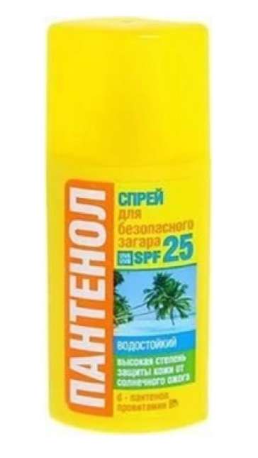 

ДЕЖУРНАЯ АПТЕКА ПАНТЕНОЛ спрей для безопасного загара SPF25 95мл