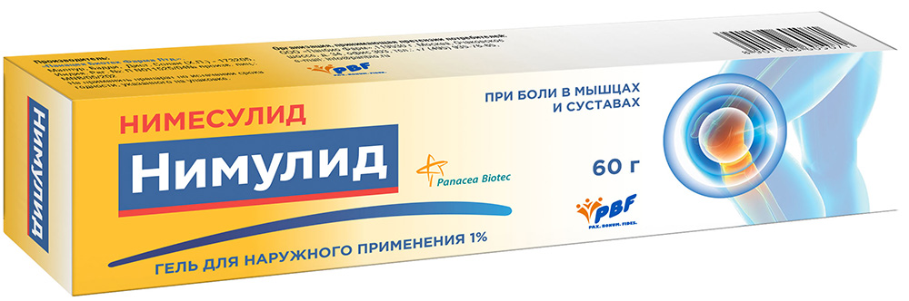 Нимулид 1% 60г гель для наружного применения
