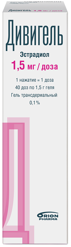 

ДИВИГЕЛЬ 0,1% 1,5г 40 шт. гель трансдермальный