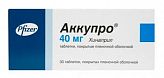АККУПРО 40мг N30 таб. покрытые пленочной оболочкой АККУПРО 40мг N30 таб. покрытые пленочной оболочкой