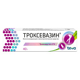 ТРОКСЕВАЗИН 2% 40г гель для наружного применения ТРОКСЕВАЗИН 2% 40г гель для наружного применения