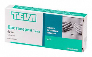 Дротаверин-тева 40мг 20 шт. таблетки