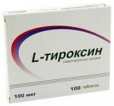 L-ТИРОКСИН 100мкг 100 шт. таблетки L-ТИРОКСИН 100мкг 100 шт. таблетки