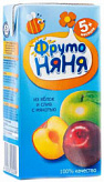 ФРУТОНЯНЯ нектар с мякотью Яблоко/Слива 5+ 0,2л Прогресс ФРУТОНЯНЯ нектар с мякотью Яблоко/Слива 5+ 0,2л Прогресс
