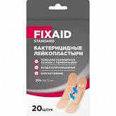 ФИКСЭЙД СТАНДАРТ лейкопластырь бактерицидный полимерный телесный 72х19мм 20 шт. ФИКСЭЙД СТАНДАРТ лейкопластырь бактерицидный полимерный телесный 72х19мм 20 шт.