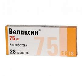 Велаксин 75мг 28 шт. таблетки