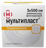 МУЛЬТИПЛАСТ лейкопластырь 3х500см на тканевой основе МУЛЬТИПЛАСТ лейкопластырь 3х500см на тканевой основе
