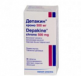 Депакин хроно 500мг 30 шт. таблетки пролонгированного действия покрытые оболочкой